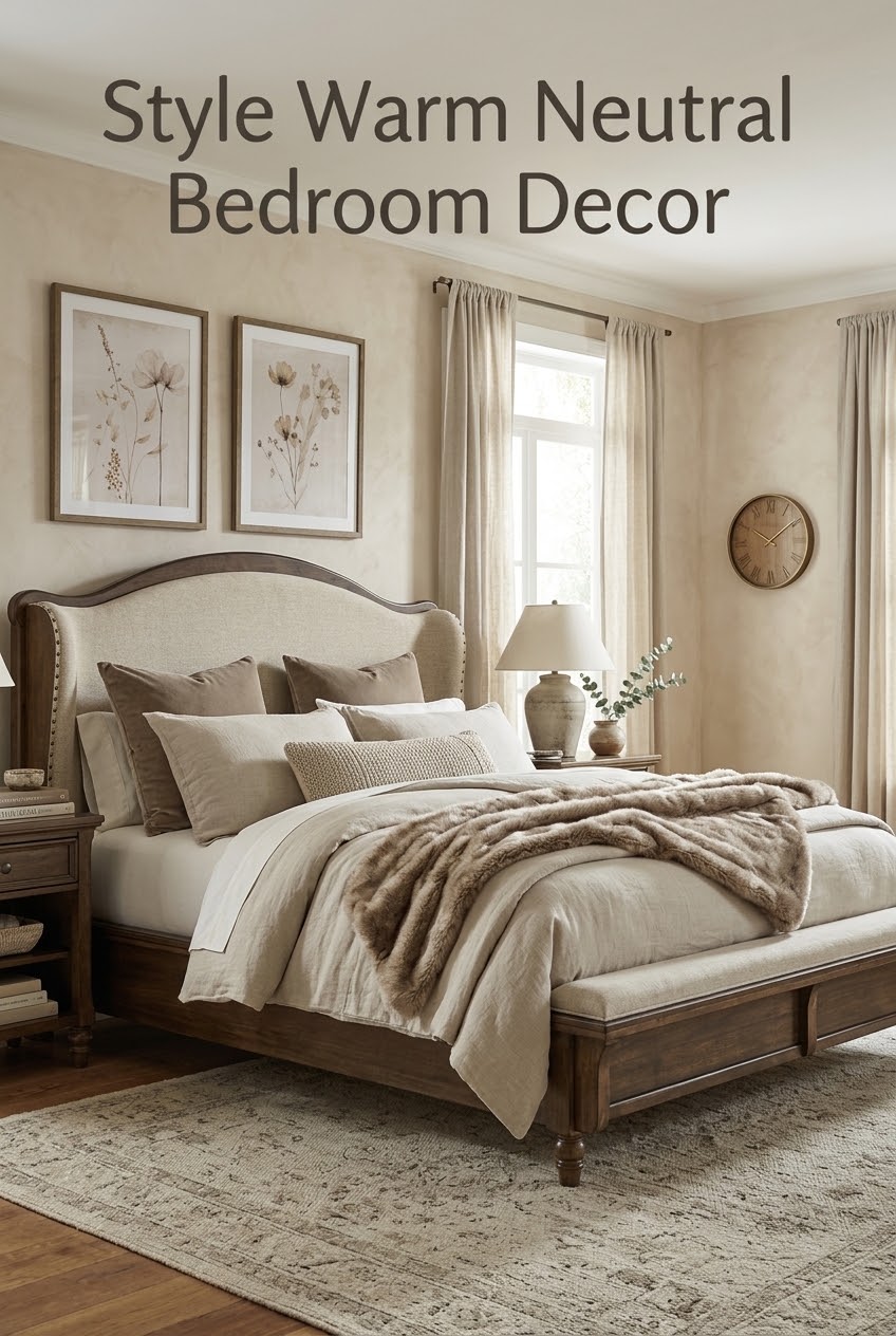 The Art of the Warm Neutral Sanctuary: How to Style an Upholstered Panel Bed