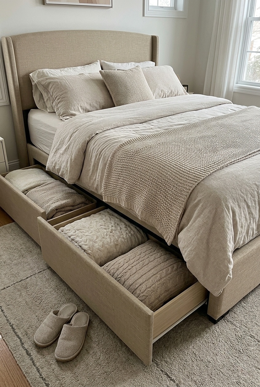 Elevating Modern Sanctuaries With Sculptural Storage Beds