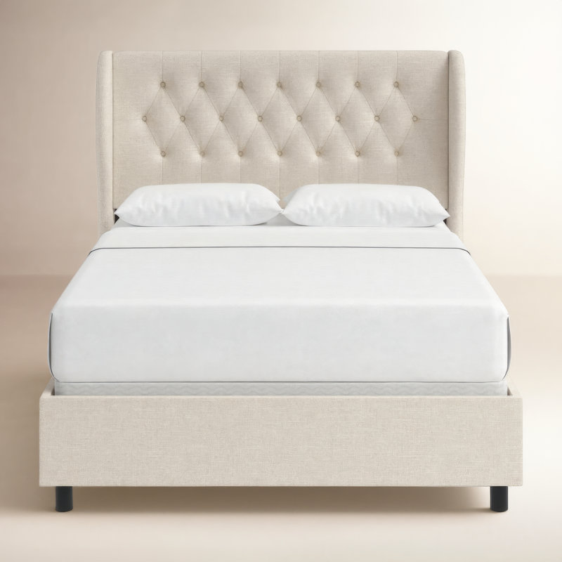 How to Style a Tufted Wingback Bed with Warm, Earthy Boho Textures