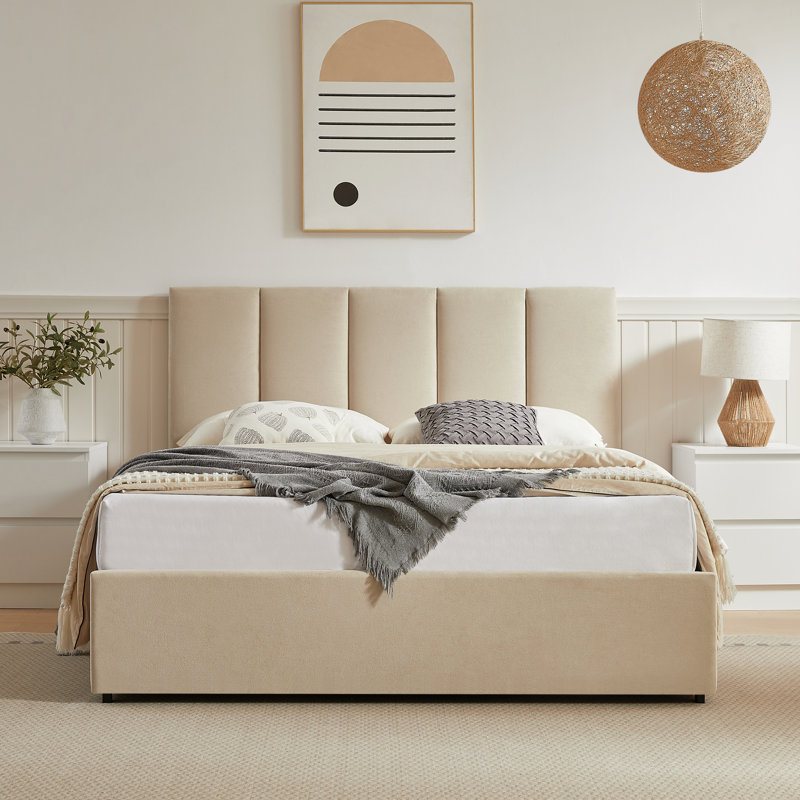 Latitude Run Juanetta Upholstered Platform Storage Bed With 4 Drawers W111479360