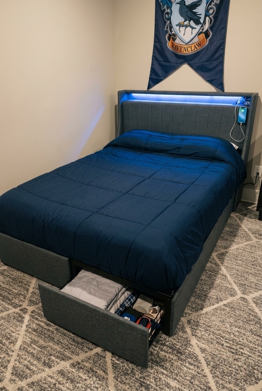 Elevating the Modern Suite with the Upholstered Storage Bed With LED Headboard