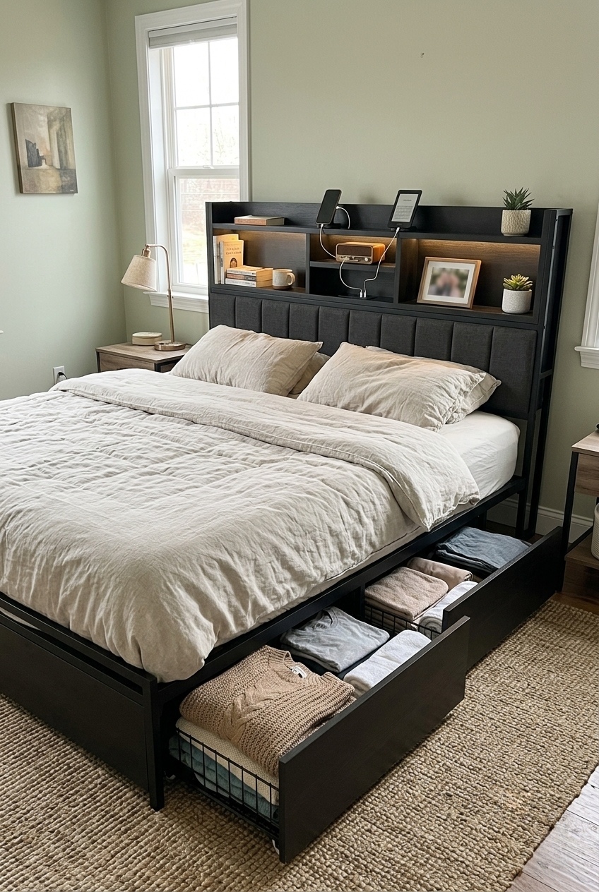 Elevating the Sanctuary: How to Style a Linen Upholstered Storage Bed Frame