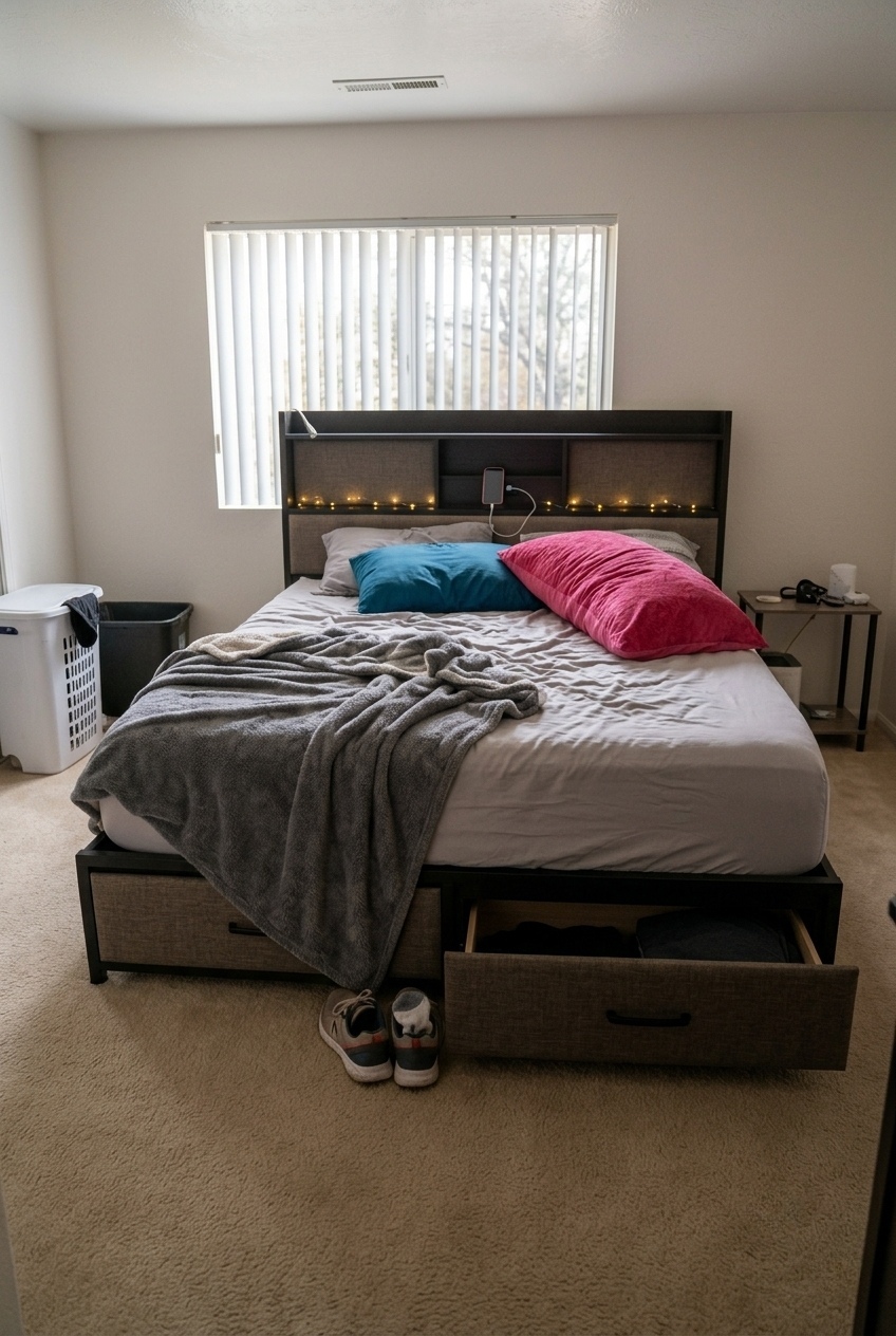 Elevating the Sanctuary: How to Style a Linen Upholstered Storage Bed Frame