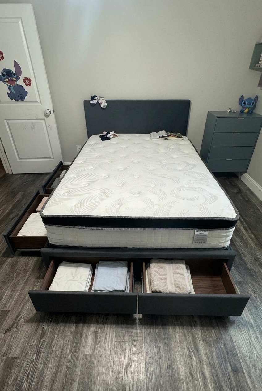 Harmonious Sanctuary: How to Style an Upholstered Storage Bed with 4 Drawers
