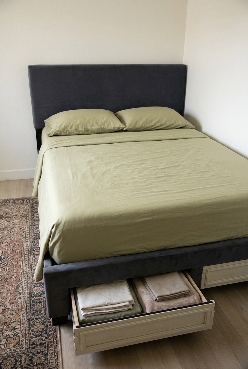 Harmonious Sanctuary: How to Style an Upholstered Storage Bed with 4 Drawers