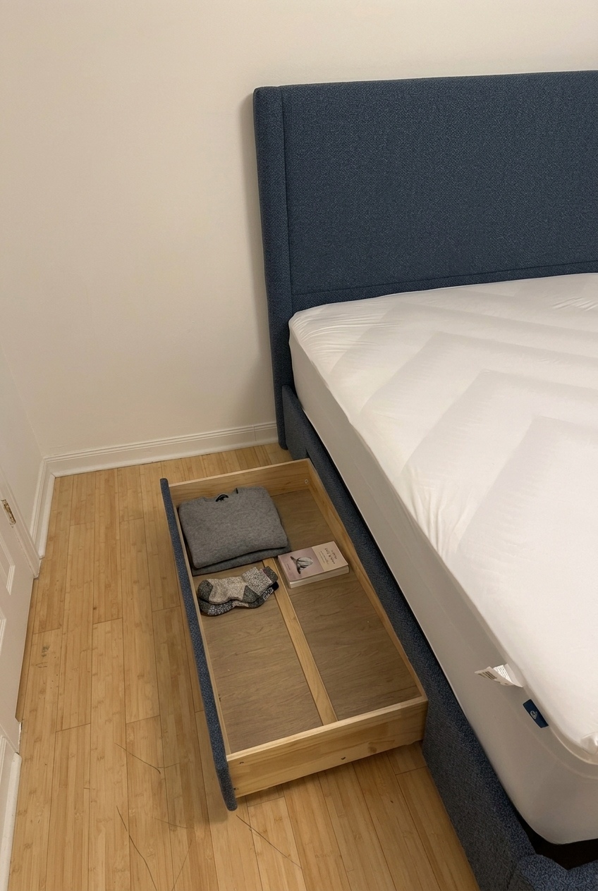 Artful Layering: Styling the Tweed Upholstered Platform Bed With Storage