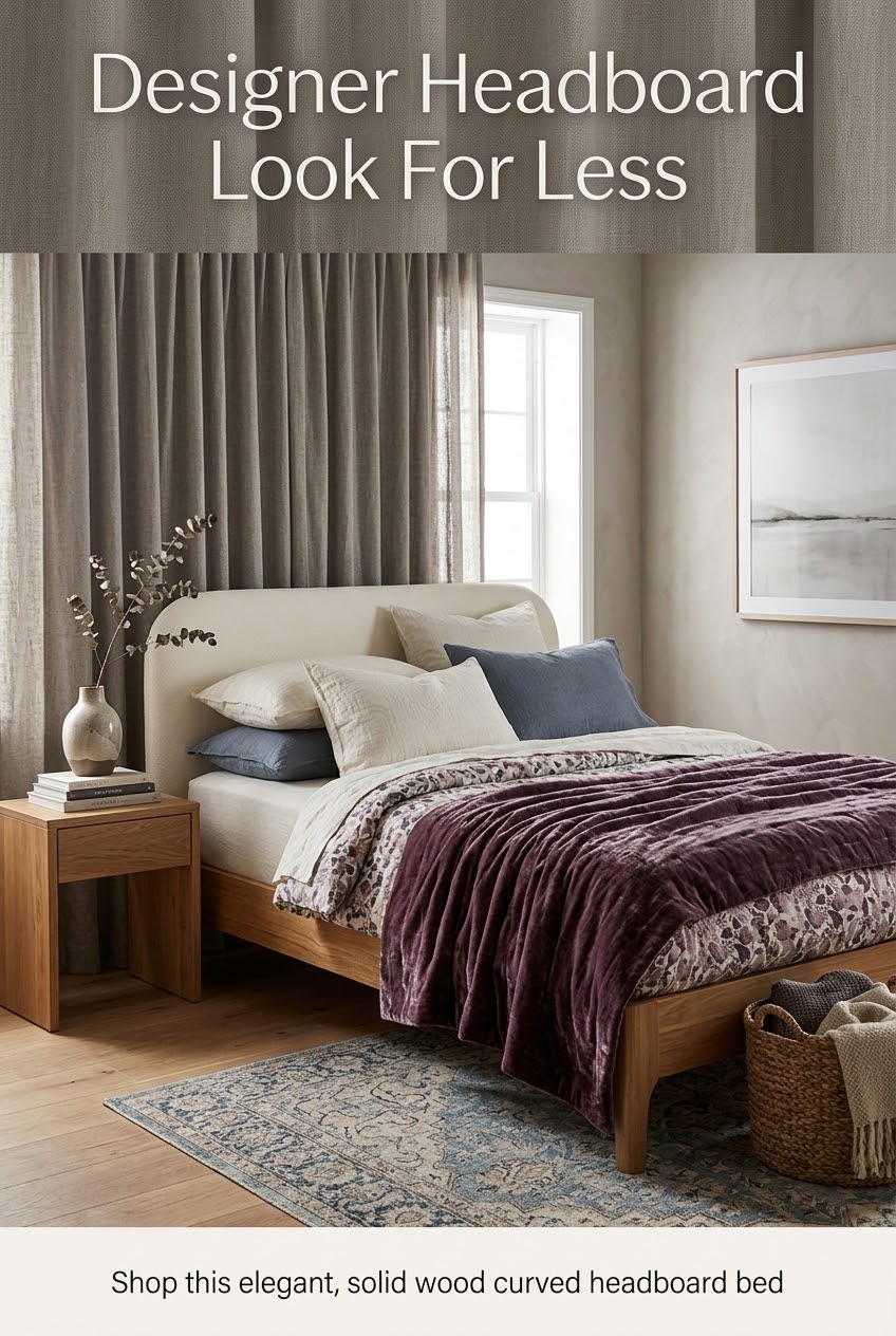 Soft Lines, Grounded Warmth: How to Style an Ivory Curved Bed