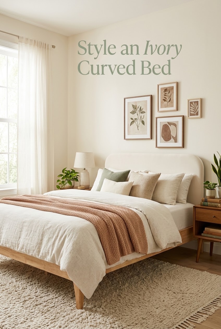 Soft Lines, Grounded Warmth: How to Style an Ivory Curved Bed