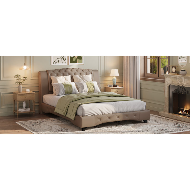 The Art of Grounding: How to Style a Rich Brown Leather Bed in a Contemporary Neutral Bedroom