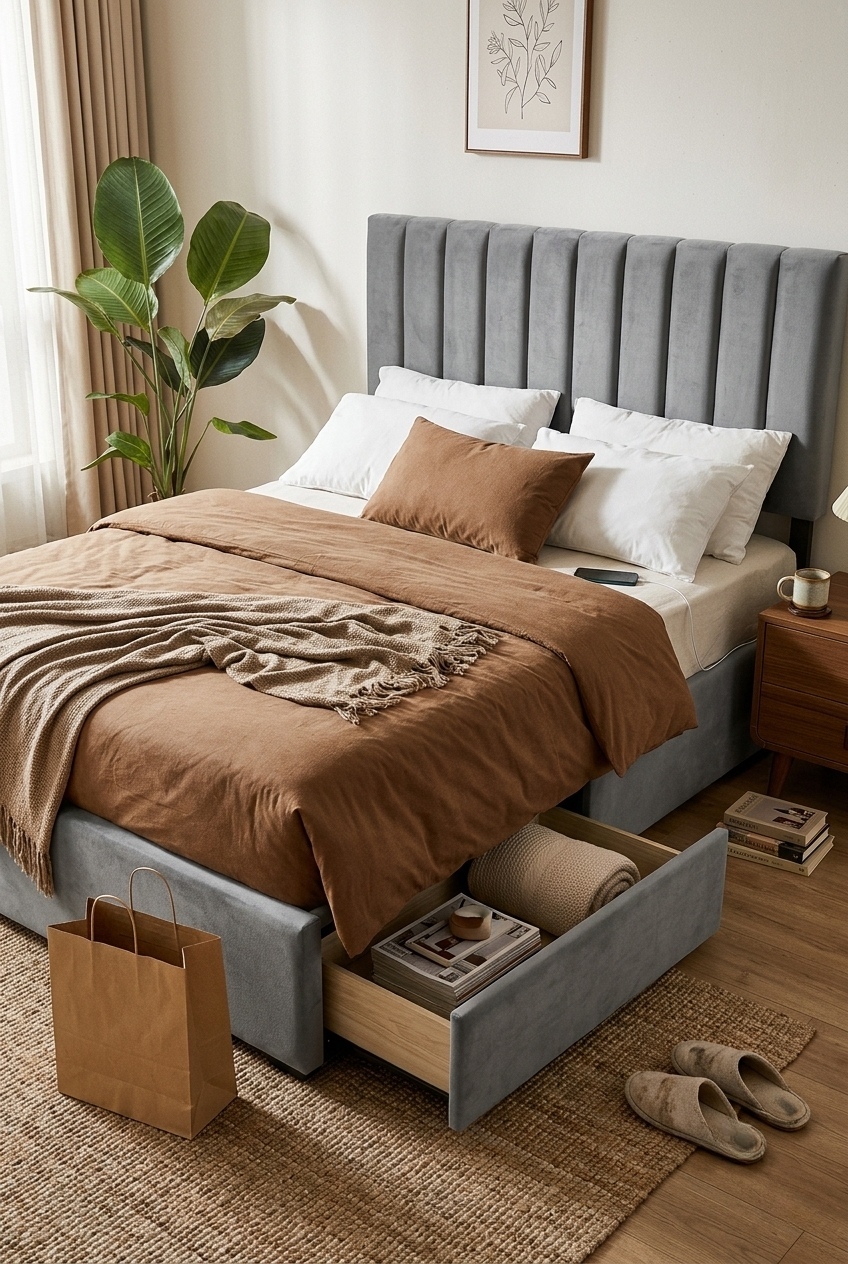 Artful Anchors: Elevating Bedroom Aesthetics with Plush Textures
