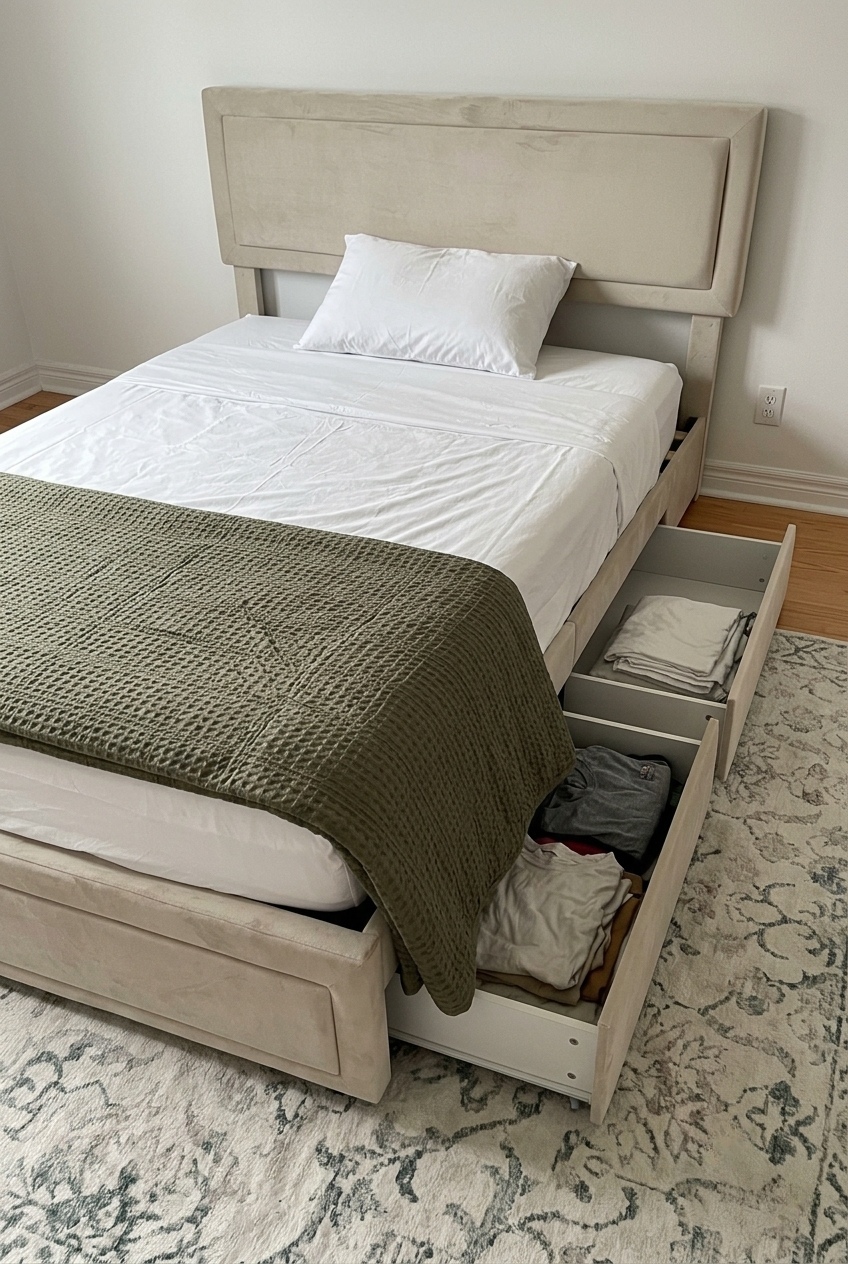 Sculpting Serenity: The Art of Styling a Minimalist Upholstered Storage Platform Bed