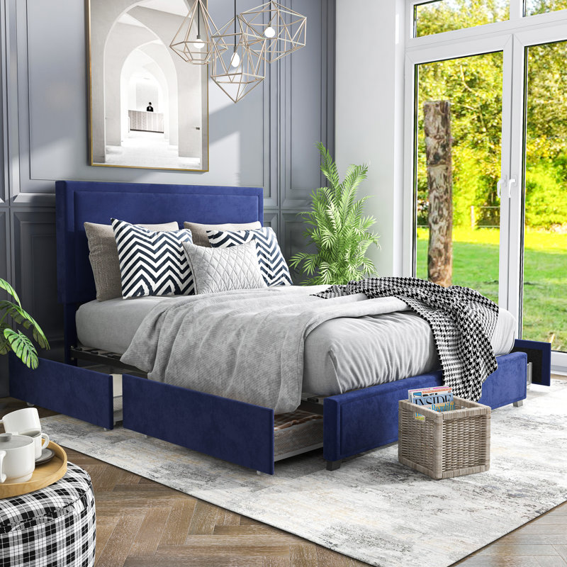 Wade Logan Upholstered Storage Platform Bed Xhx18087